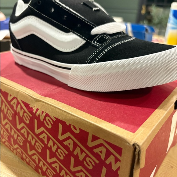 Vans Black and White Knu Skool Sneakers - Picture 5 of 7